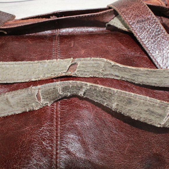 Ellington Brown Leather Double Handle Shoulder Tote Handbag Purse - Picture 12 of 12